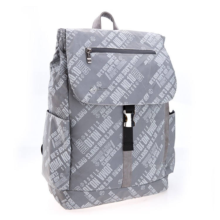 19SC-8196C novela diseño reflejo de poliéster Material de la escuela mochila bolsa de ordenador portátil para los hombres
