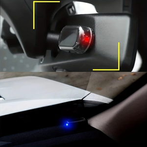Lampe de sécurité solaire LED pour voiture, alarme factice simulée, avertissement sans fil, antivol, lampe de campement clignotante - Product Image 6