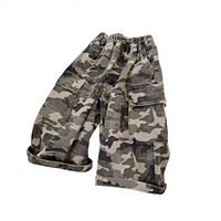 Jean camouflage en coton pour enfants, pantalon de travail long, collection Printemps/Automne 2025, style urbain cool et tendance pour garçons, sans entrejambe