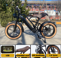 Vente à prix réduit Vélo de montagne électrique 7 vitesses 20 pouces à gros pneus Vélo électrique Ebike pour adultes Vélo de montagne électrique Vélo de ville