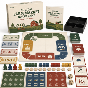 <span class=keywords><strong>Juego</strong></span> <span class=keywords><strong>de</strong></span> <span class=keywords><strong>Mesa</strong></span> <span class=keywords><strong>de</strong></span> Estrategia Empresarial para Mercado Agrícola Personalizado con Dinero en Papel, Fichas <span class=keywords><strong>de</strong></span> Construcción, Tarjetas <span class=keywords><strong>de</strong></span> Retraso y Piezas <span class=keywords><strong>de</strong></span> Madera - Product Image 1