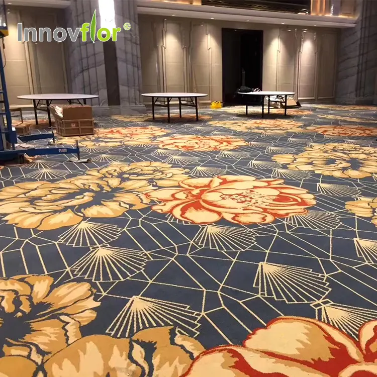 식당 원형 패턴 레트로 꽃 로비 지역 대중 호텔 입력 Axminster 카펫