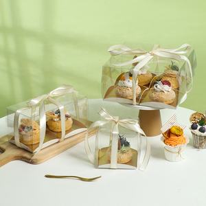 XJH 1/<span class=keywords><strong>2</strong></span>/4 boşluklar tatlı pasta ekmek ambalaj kağıt kek çörek hediye temizle Cupcake gıda Donut kutuları - Product Image 2