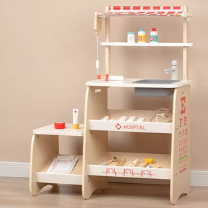 Ensemble de jouets de <span class=keywords><strong>médecin</strong></span> en bois pour enfants, simulation de clinique médicale, jeu de rôle, éducatif pour les enfants - Product Image 3