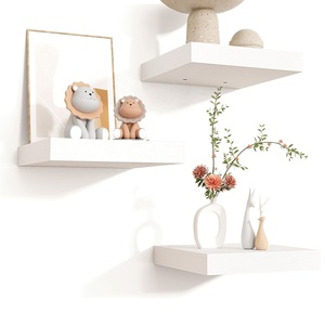 <span class=keywords><strong>3</strong></span> Pack Vierkante Drijvende Planken Voor Muur Kleine Wandgemonteerde Houten Planken Met Metalen Beugels Voor Woondecoratie - Product Image 1