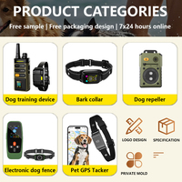 Kabelloses Wiederaufladbares GPS-Hundezaun-Trainingshalsband Wasserdichtes Elektronisches Tragbares Outdoor-Sicherheitssystem