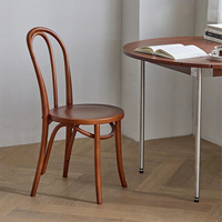 Chaise Thonet vintage en bois courbé, chaise de salle à manger en bois massif, chaise d'appoint en bois empilable rétro pour bistrot, café, restaurant, meubles de maison