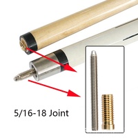 Joint de queue de billard à dégagement rapide en acier inoxydable de haute qualité, matériau métallique, argent/or, durable