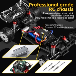 Wltoys SJY-244016 Coche de Carreras Eléctrico de Dos Ruedas a Escala 1/24, Mini RC Drift de Alta Velocidad con Luces LED, Listo para Usar, 6 Juguetes de Carreras - Product Image 5