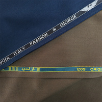 Tissu sergé pour costume, 80% polyester, 20% viscose, TR 340g/m, personnalisation, ourlet anglais