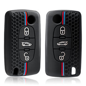 Étui de clé en silicone pour Peugeot <span class=keywords><strong>206</strong></span> 208 207 308 RCZ 408 407 307 <span class=keywords><strong>206</strong></span> pour Citroën C4 C5 C3 C2 C4L DS3 DS4 Xsara Picasso - Product Image 5