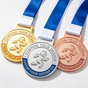 Medalla Conmemorativa Deportiva Personalizada de Metal 3D Esmaltada UV Pulida con Cinta Corta para Premios y Honor, Venta al por Mayor - Product Image 2