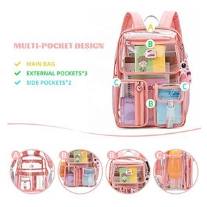 Tùy Chỉnh Thiết Kế Thời Trang Xem Thông Qua PVC Ba Lô Bền Không Thấm Nước Công Suất Lớn Rõ Ràng PVC Ba Lô - Product Image 3