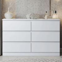 Commode en bois blanc de style nordique moderne, avec beaucoup de rangement, durable et pratique pour la chambre à coucher