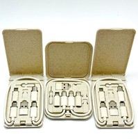 Adaptateur intelligent multifonctionnel officiel 6 en 1, boîte de rangement pour cartes, câble de données USB, kit adaptateur de câble de charge USB