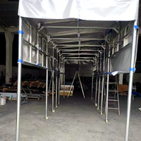 Tente à auvent coulissant, structure en acier rétractable, couverture en PVC imperméable, résistante à la neige, toutes saisons, pour ferme, entrepôt, sports de plein air