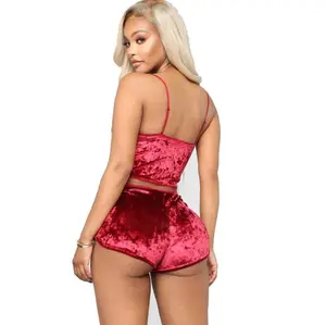 Lingerie sexy col en V sous-vêtements amincissants costume deux pièces multicolore pyjamas sexy vêtements de nuit pour femmes Meilleure vente