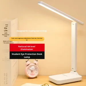 USB ánh sáng-Emitting Diode gấp ánh sáng ban đêm nghiên cứu đèn bàn ba màu nhiệt độ vô cấp mờ đèn bàn - Product Image 2