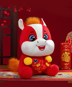 Peluche del Año del Caballo 2026, Caballo de la Suerte con Pez, Muñeco de Peluche Súper Suave, Regalo para Festivales Chinos, Venta al por Mayor - Product Image 6