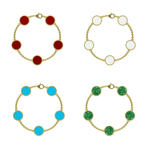 Anillo de Trébol de Cuatro Hojas Love Woman Fashion, Pulsera de Oro de 18K, Pulsera y Collar de Trébol de Tres Hojas en Oro Rosa <span class=keywords><strong>Cleef</strong></span> - Product Image 1