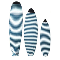 Housse de planche de surf en polyester rayé, toutes tailles, douce et élastique, sac de protection pour planche de surf, chaussette de protection pour SUP
