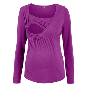 VENTE CHAUDE T-<span class=keywords><strong>shirt</strong></span> de <span class=keywords><strong>grossesse</strong></span> vierge personnalisable en coton, vêtements de maternité - Product Image 4