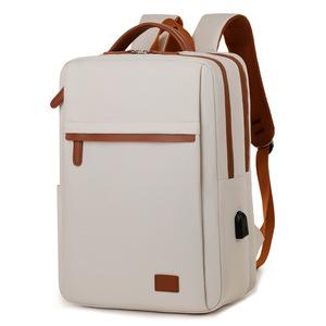 Mochila de Gran Capacidad para Portátil de 14 Pulgadas, Forro de Nailon y Poliéster, Cierre de Cremallera, Doble Capa, Puerto USB, Correas con Amortiguación de Aire, Ideal para Negocios - Product Image 1