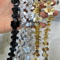 Groothandel Goud Zilver Aluminium Hartvormige Pailletten Trim 20mm voor DIY Kleding Revers Accessoires Bordo a Paillettes Paillettenbeslag
