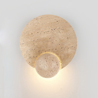 Applique murale décorative ronde en travertin pour villa moderne Fashion Small Dia 220mm Warm White Stairs Passage Wall Light