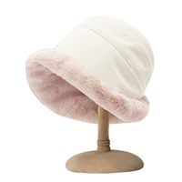 Chapeaux Bob Femme en Coton Épais et Doux, Chauds, en Fausse Fourrure de Mouton, Moelleux et Pelucheux, pour l'Automne et l'Hiver