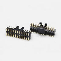 Positions de pas de haute qualité 0.8*1.2mm 02P-50P 2p 4p 6p 8p 10p 12p Hauteur 1.4mm Pin Header Dual Row SMT pour carte Pcb