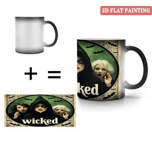 <b>Ceramic</b> <b>Cup</b> 11oz Frosted Black Heat Activated Color Changing Magic Mug - Product Image 3