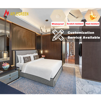 Hochwertige Maßgefertigte Massivholz-Hotelzimmer-Möbelgarnitur Luxuriöser Moderner Stil 10 Jahre Garantie 5-Sterne-Hotel-Projekt China-Fabrik
