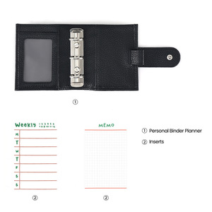 กระเป๋าใส่บัตรหนังแท้ Dujiang สีดำอเนกประสงค์ พร้อมที่ใส่ปากกา รุ่นสปริง 2024 - Product Image 4