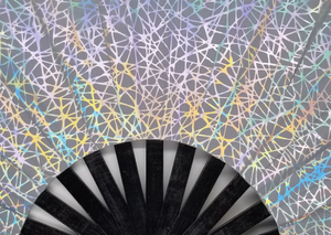 Éventail pliant portable en bambou réfléchissant avec lumière LED blanche, 33 cm (13 pouces), nouveau style, grand format, personnalisable, idéal comme cadeau promotionnel - Product Image 3