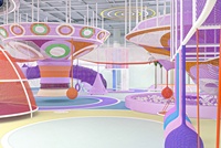 Red de Juego Grande de Cuerda Arcoíris para Interiores, Laberinto de Juegos Infantiles, Equipo de Juego Grande para Niños para Área de Juegos