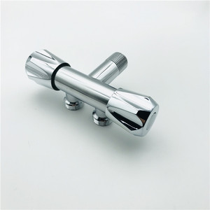 น้ำรู้ถึงความอบอุ่นวาล์วมุมสแตนเลสอเนกประสงค์เต้าเสียบคู่สามทางช่องหนึ่งช่องสองช่องในการติดตั้งบนผนัง - Product Image 3