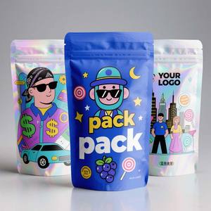 Resealable Mylar <b>Bags</b> Bulk Packaging Custom Printed 3.5g-1lb Zipper Pouch for Coffee/Tea/Nuts Vacuum Seal Storage - Product Image 5