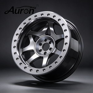 Jante en alliage d'aluminium Auron 5.25x17 noir brillant, monobloc moulé, pour voiture de tourisme, jante forgée, qualité OE - Product Image 1