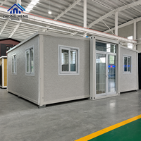 Rumah Prefabrikasi Sayap Ganda 20ft 30ft 40ft Langsung dari Pabrik, 1-4 Kamar Tidur dengan Denah Lantai Kustom, Rumah Kontainer Modular yang Dapat Diperluas