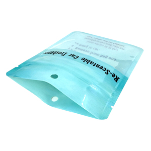 Sacs d'emballage en plastique mylar de marque personnalisée sacs d'emballage refermables anti-odeurs pour désodorisant de voiture sac à fermeture éclair avec 3 joints latéraux - Product Image 3