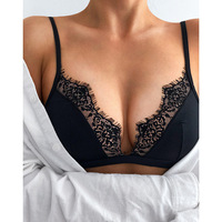 Sujetador de seda de hielo Sexy para mujer Shanhao con encaje de borde listo para enviar Top de Bikini sin espalda de tiro bajo para chicas jóvenes Logo en la cintura