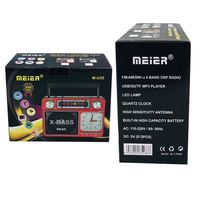 Usine Meier maison rétro lecteur MP3 sans fil M-U35BT M-U35 lampe de poche Portable USB TF AM FM SW1 SW2 4 bandes DSP Radio Quartz