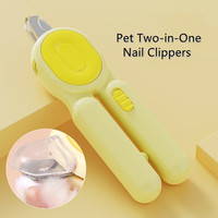 Coupe-ongles pour animaux de compagnie avec lumière LED, ciseaux de toilettage pour animaux, coupe-ongles professionnel, empêche les ongles éclatés, coupe-ongles pour chiens et chats