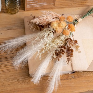 Bouquet de fleurs artificielles Riko, eucalyptus, aspect séché, plastique, décoration de mariage, décoration de la maison, CF01324 - Product Image 1