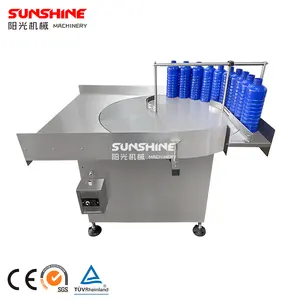 Manual Semi-Automatic round bottle rotary unscrambler accumulation turntable machine for plastic glass bottle sorting machine