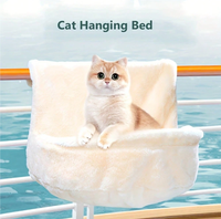 Hamac suspendu pour chat avec couverture amovible et structure métallique robuste, idéal pour l'intérieur
