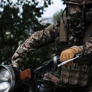 Masque de sport respirant de protection solaire extérieure pour le cyclisme, la randonnée en montagne, les cyclistes, bandeau tactique camouflage élastique en maille - Product Image 6