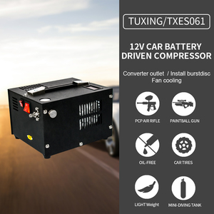 TUXING - Bomba de Aire Portátil de 110V/220V con Parada Manual, Sin Aceite, 4500psi/300bar/30mpa, Pantalla LCD, 12V PCP, Gran Venta - Product Image 1