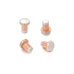 Rivets de contact tri-métal AgZnO/Cu/AgZnO directs d'usine Rivets trimétalliques utilisés comme contacts double face pour micro-interrupteurs - Product Image 3